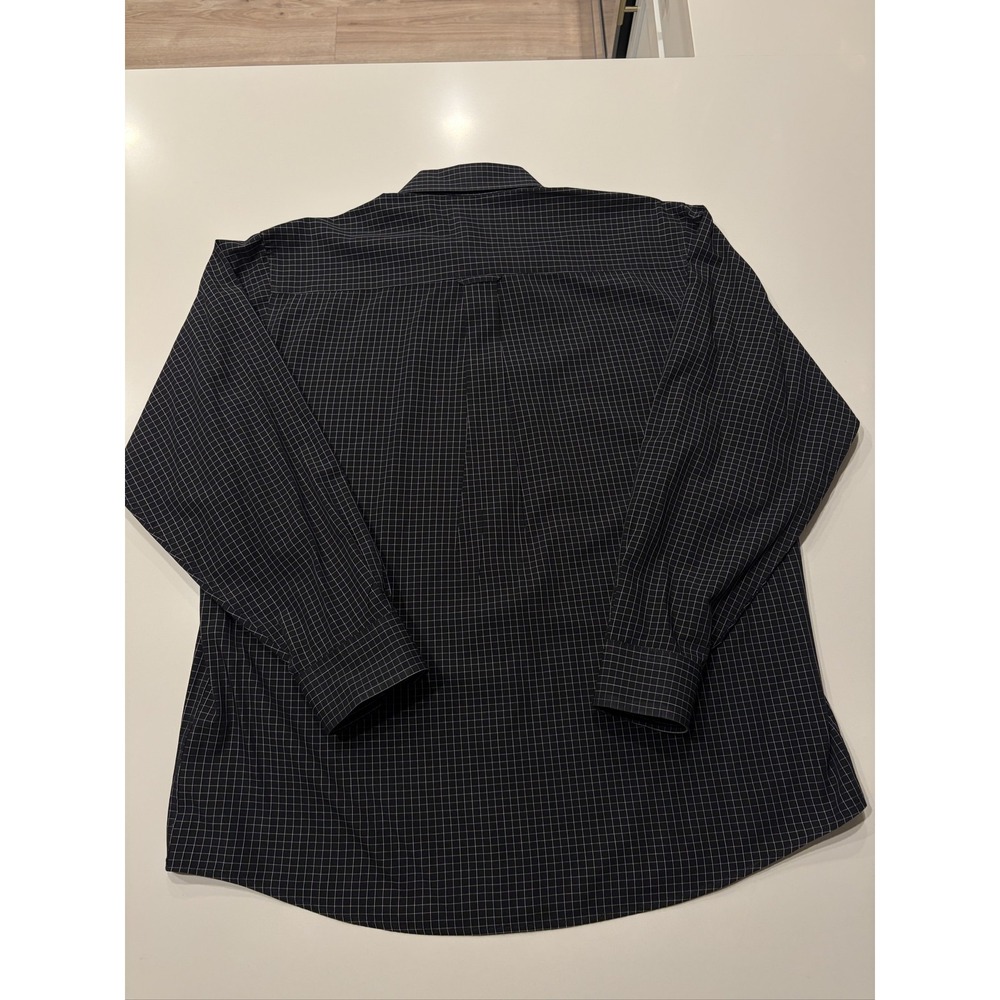 Antigua New Orleans Saints Men's L Long Sleeve Button Down Shirt Black Check - Picture 2 of 12